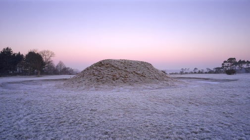A frosty morning at the Royal Burial Ground at Sutton Hoo